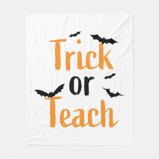 Couverture Polaire Tricoter ou enseigner - Design Halloween