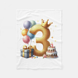 Couverture Polaire Troisième anniversaire doré