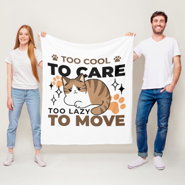 Couverture Polaire Trop Cool pour s'occuper, trop paresseux pour boug (En situation)