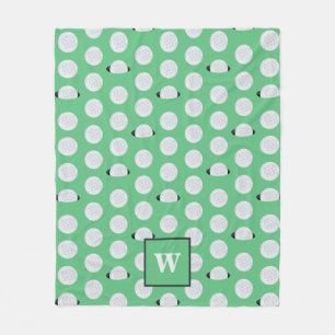 Couverture Polaire Trou De Golfeur Monogrammé Dans Une Boule De Golf