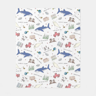 Couverture Polaire Trouver le Motif blanc de Dory Cartoon