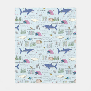 Couverture Polaire Trouver le Motif Dory Blue Cartoon