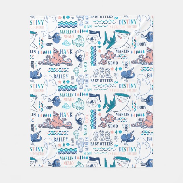 Couverture Polaire Trouver le Motif Dory Pastel (Devant)