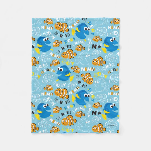 Couverture Polaire Trouver Nemo| Motif Dory et Nemo (Devant)
