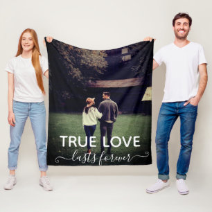 Couverture Polaire True Love Couple Photo Mariage Cadeau Fleece Blank