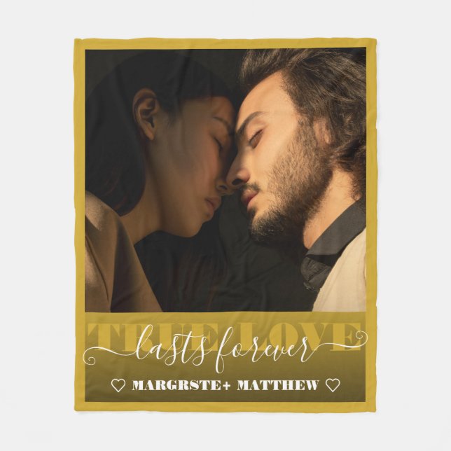 Couverture Polaire True Love Is Forever Fiançailles Photo Mariage (Devant)