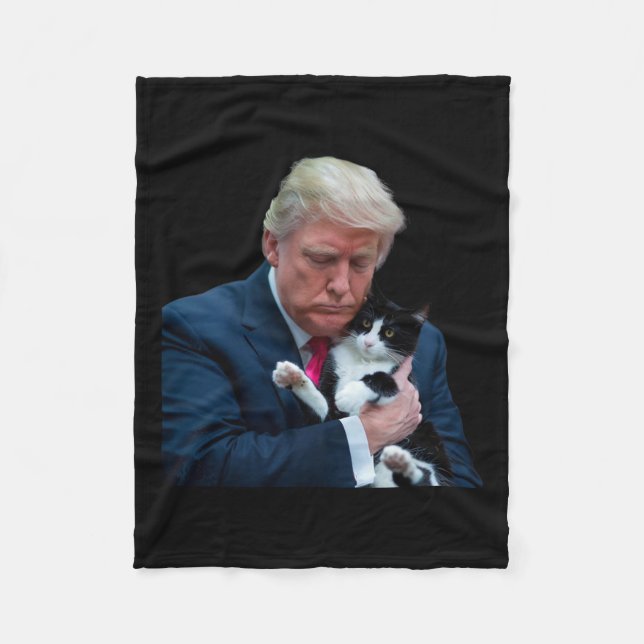 Couverture Polaire Trump 2024 Cat Mega Funny Trump Cat (Devant)