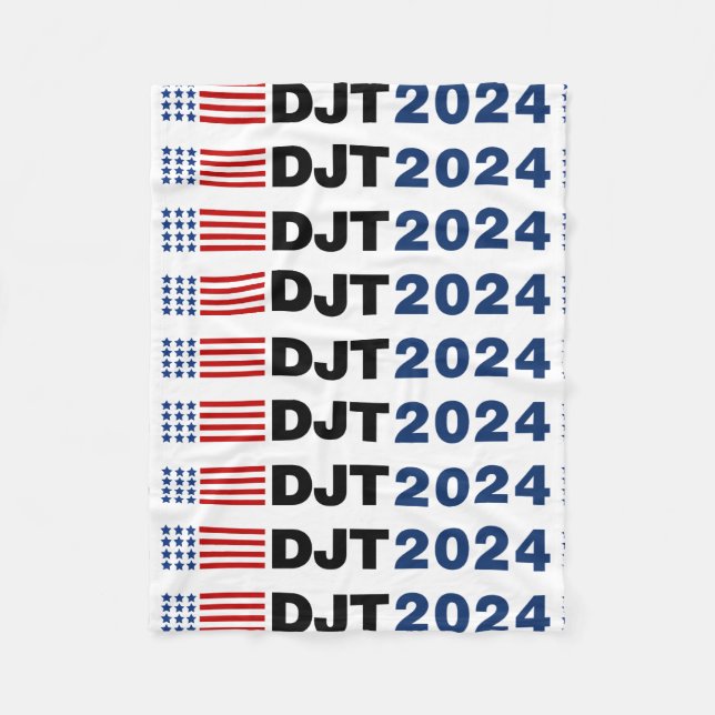 Couverture Polaire Trump 2024 DJT (Devant)