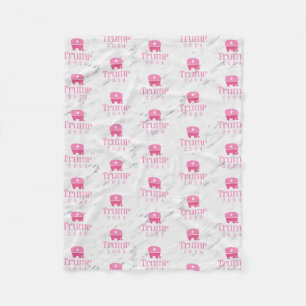 Couverture Polaire Trump 2024 Eléphant rose mignon