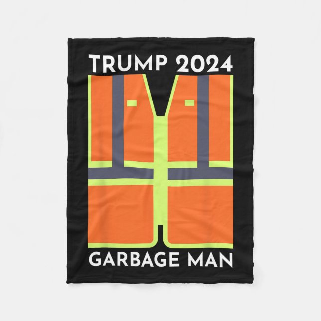 Couverture Polaire Trump 2024 Garbage Man Funny Garbage Patriots Supp (Devant)
