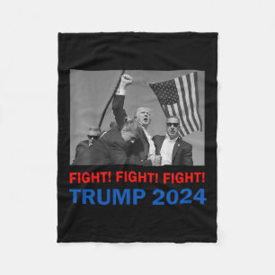 Couverture Polaire Trump 2024 Lutte Contre Donald Trump Fist Pum