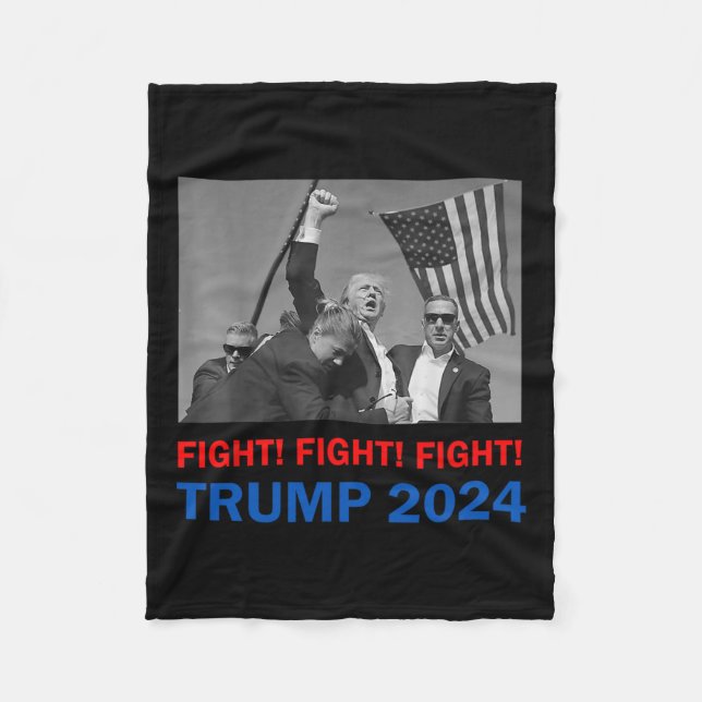 Couverture Polaire Trump 2024 Lutte Contre Donald Trump Fist Pum (Devant)