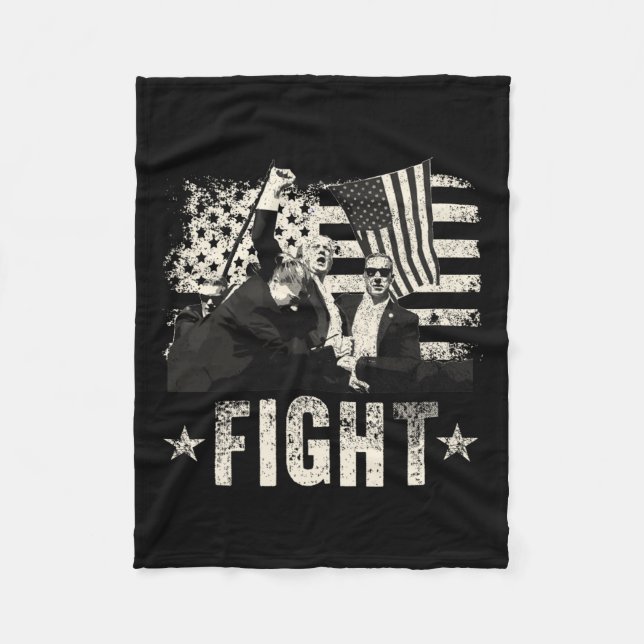 Couverture Polaire Trump 2024 Lutte Contre Donald Trump Fist Pum (Devant)