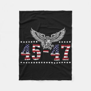 Couverture Polaire Trump 2024 Président 45 Et 47 États-Unis Drapeau T