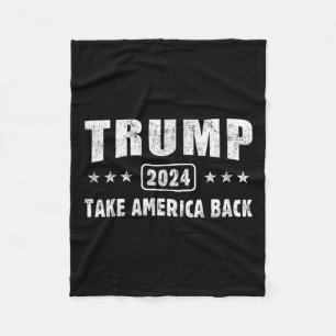 Couverture Polaire Trump 2024 Reprendre l'Amérique 4 juillet Hommes F