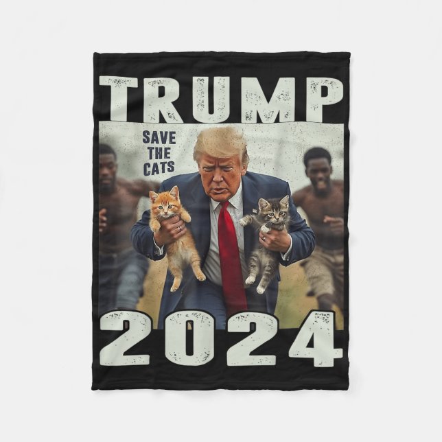 Couverture Polaire Trump 2024 Sauver Les Chats Dit Débat (Devant)