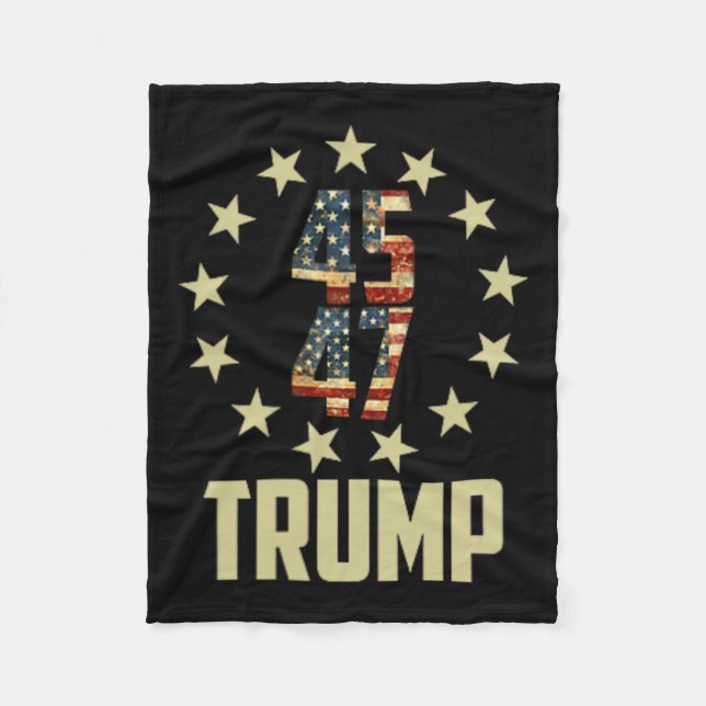 Couverture Polaire Trump 45 47 Mega Potus (Devant)