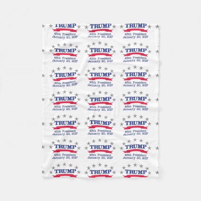 Couverture Polaire Trump 45e président (Devant)