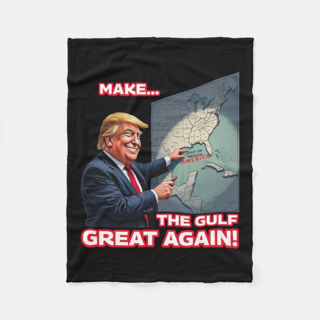 Couverture Polaire Trump Amérique du Golfe Mexique Président Trump 3 (Devant)