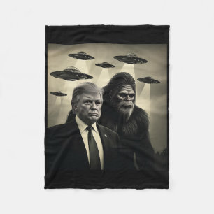 Couverture Polaire Trump Bigfoot Ufo Rencontre Alien Complot Drôle