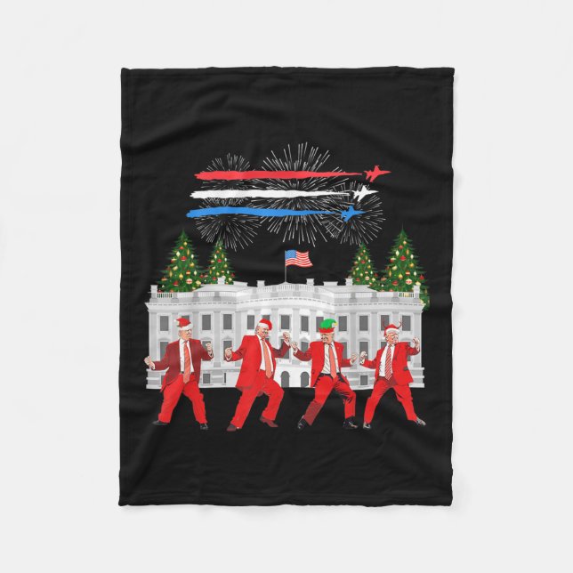 Couverture Polaire Trump Daddy Accueil Maison Blanche Danse Faire Noë (Devant)