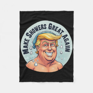 Couverture Polaire Trump Douche grise à nouveau drôle
