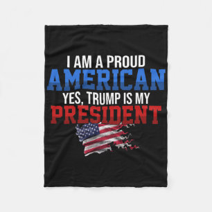 Couverture Polaire Trump est mon président Fière graphique américaine