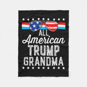 Couverture Polaire Trump, grand-mère américaine, drapeau américain, s