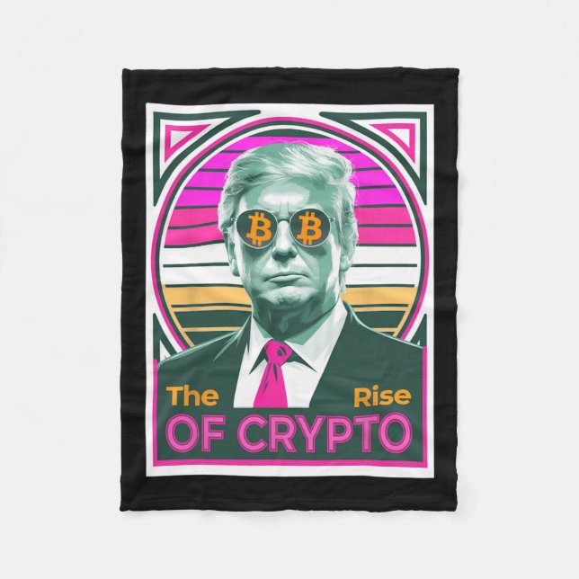 Couverture Polaire Trump Sarcastique Montée De Crypto Bitcoin King Tr (Devant)