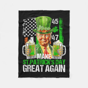 Couverture Polaire Trump Shamrock américain fait Jour de la Saint Pat