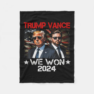 Couverture Polaire Trump Vance We Won Win Inauguration Day 2025 47th