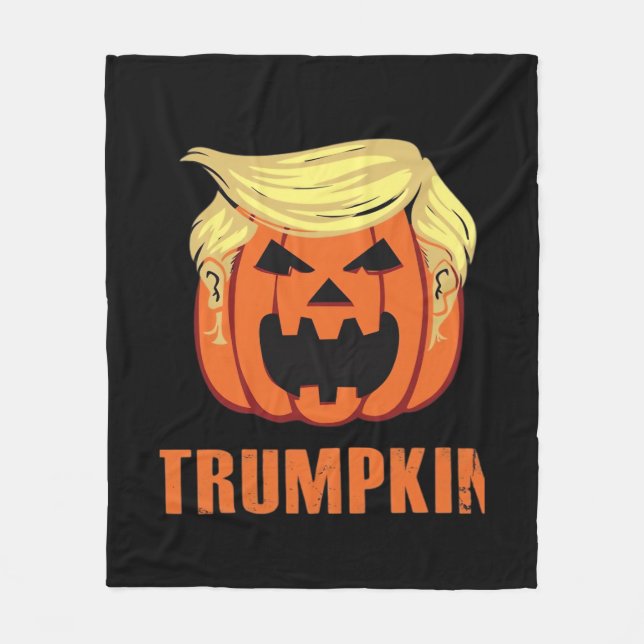 Couverture Polaire Trumpkin fait Halloween (Devant)