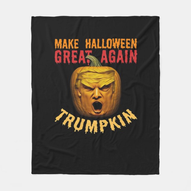 Couverture Polaire Trumpkin Rendre sa grandeur à Halloween - Drôle Do (Devant)