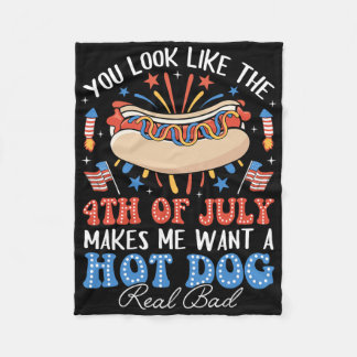 Couverture Polaire Tu As L'Air Du 4 juillet Hot Dog Hommes Américains