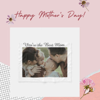 Couverture Polaire Tu es la meilleure maman, Photo personnalisée