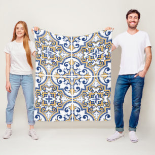Couverture Polaire Tuiles portugaises 1