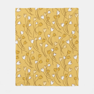 Couverture Polaire Tulip Garden Fleece Blanche