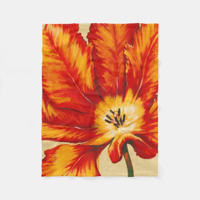 Couverture Polaire Tulipe de perroquet II (Devant)