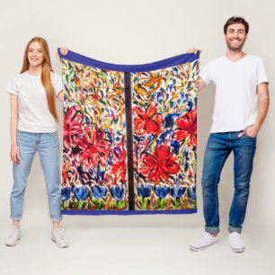 Couverture Polaire Tulipes bleues de jour ensoleillé