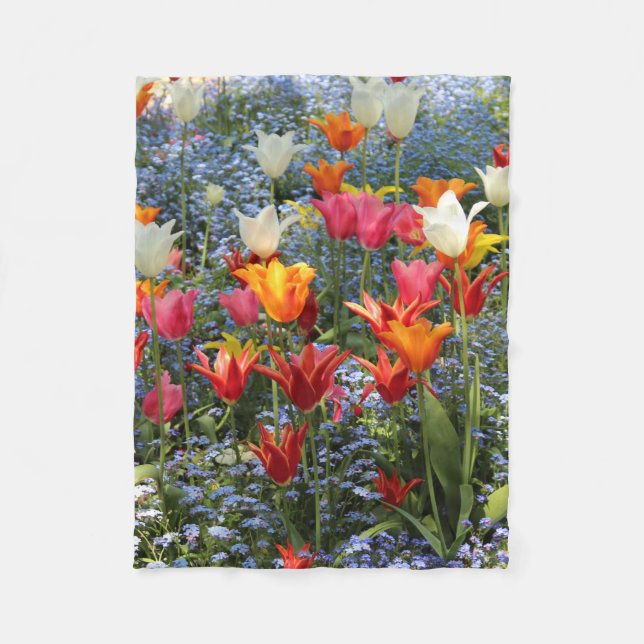 Couverture Polaire Tulipes colorées magnifiques (Devant)