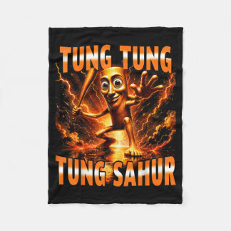 Couverture Polaire Tung Tung Tung Sahur appelle Italian Brainrot