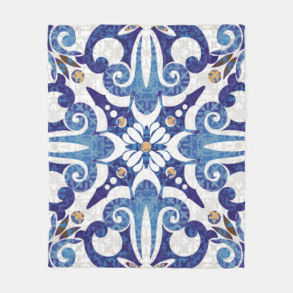 Couverture Polaire Turc coloré : Motif Vintage de l'Est