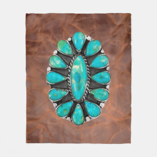 Couverture Polaire Turquoise bling