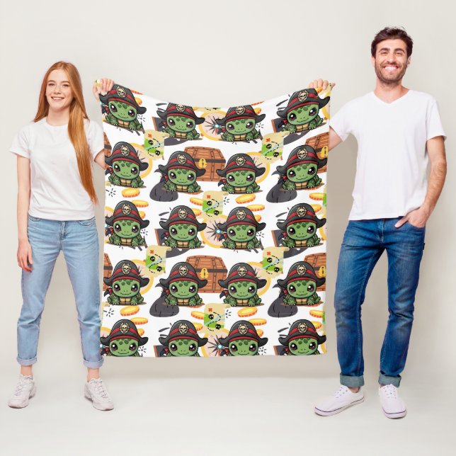 Couverture Polaire Turtle Pirate Motif (En situation)