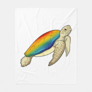 Couverture Polaire Turtle Rainbow