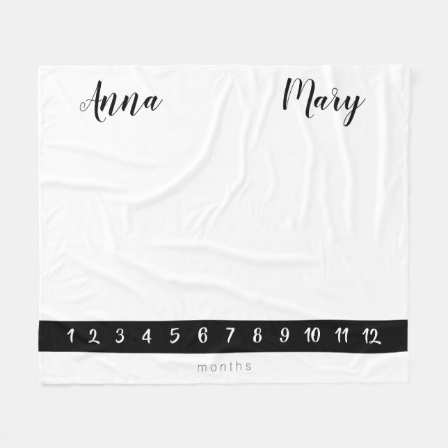 Couverture Polaire Twin Milestone graphique de croissance moderne san (Devant (Horizontal))