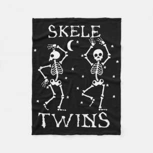 Couverture Polaire Twins Halloween jumeaux Skeletwins Dansant Drôle