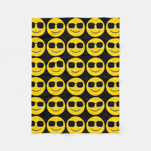 Couverture Polaire Type frais d'Emoji de lunettes de soleil