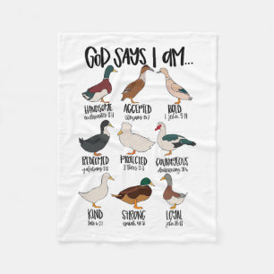 Couverture Polaire Types De Canards Christian Dieu Dit Que Je Suis Bi