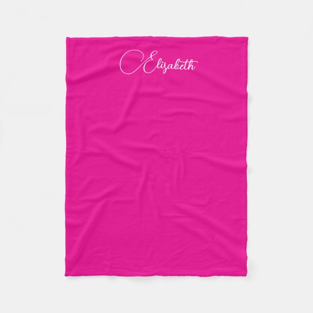 Couverture Polaire Typographie tendance Nom du script Petit rose chau (Devant)